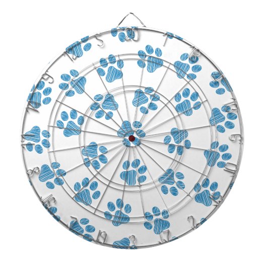 Doodle Paws, Dog Paws, Blauwe Paws Dartbord (Voorkant)