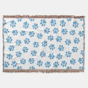 Doodle Paws, Dog Paws, Blauwe Paws Deken