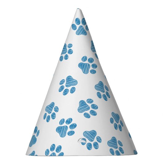 Doodle Paws, Dog Paws, Blauwe Paws Feesthoedjes (Rechts)