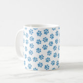 Doodle Paws, Dog Paws, Blauwe Paws Koffiemok (Voorkant links)