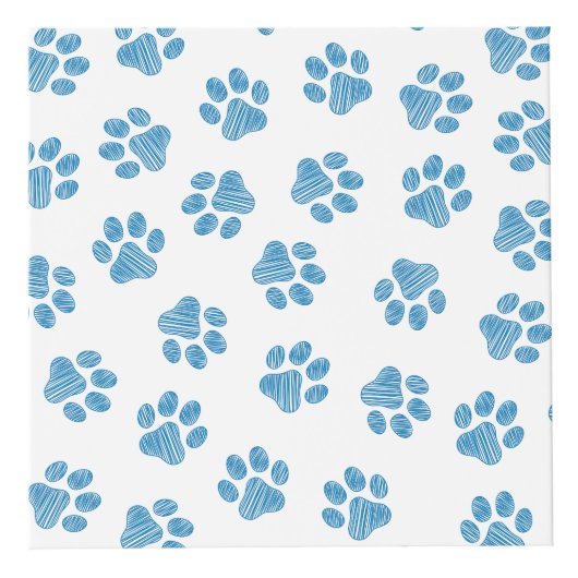 Doodle Paws, Dog Paws, Blauwe Paws Kubus (Voorkant)