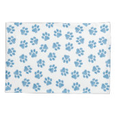 Doodle Paws, Dog Paws, Blauwe Paws Kussensloop (Achterkant)