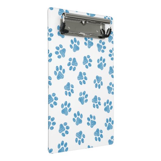 Doodle Paws, Dog Paws, Blauwe Paws Mini Klembord (Schuin)