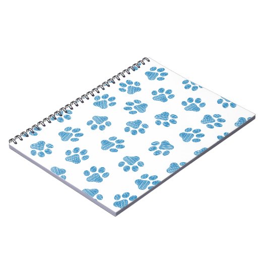 Doodle Paws, Dog Paws, Blauwe Paws Notitieboek (Linkerzijde)