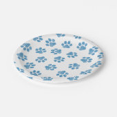 Doodle Paws, Dog Paws, Blauwe Paws Papieren Bordje (Gekanteld)