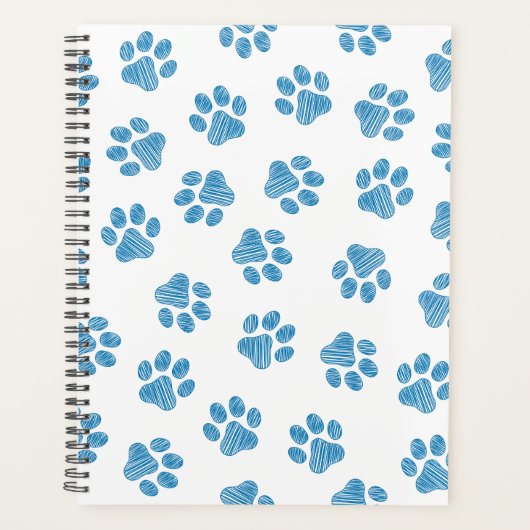Doodle Paws, Dog Paws, Blauwe Paws Planner (Voorkant)