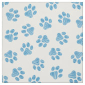 Doodle Paws, Dog Paws, Blauwe Paws Stof (Swatch)