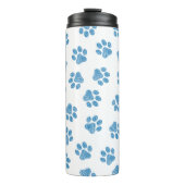 Doodle Paws, Dog Paws, Blauwe Paws Thermosbeker (Voorkant)