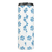 Doodle Paws, Dog Paws, Blauwe Paws Thermosbeker (Achterkant)