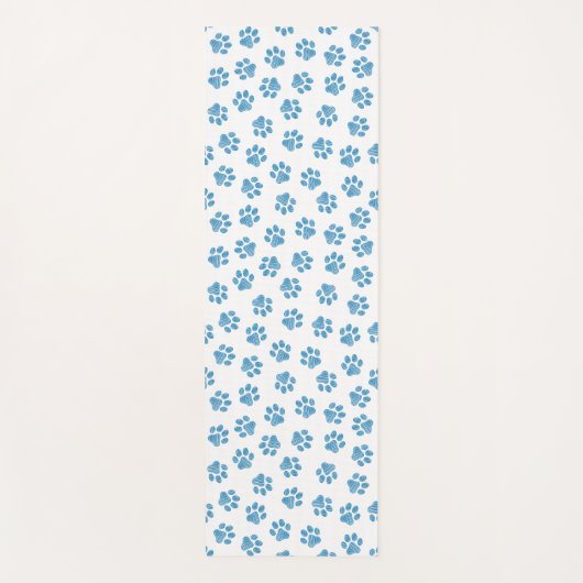 Doodle Paws, Dog Paws, Blauwe Paws Yogamat (Voorkant)