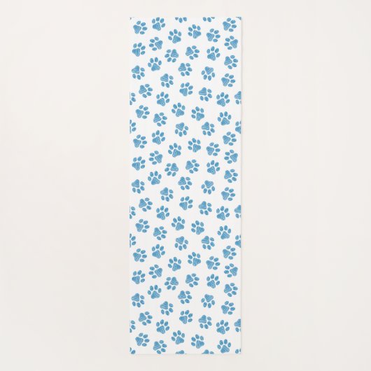 Doodle Paws, Dog Paws, Blauwe Paws Yogamat (Achterkant)