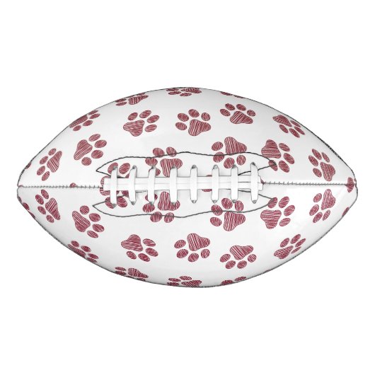 Doodle Paws, Dog Paws, Bourgogne Paws American Football (Voorkant)