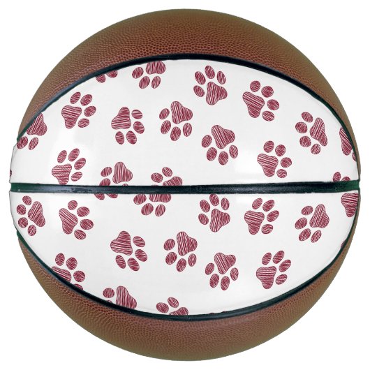 Doodle Paws, Dog Paws, Bourgogne Paws Basketbal (Voorkant)