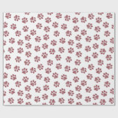 Doodle Paws, Dog Paws, Bourgogne Paws Cadeaupapier (Vlak)