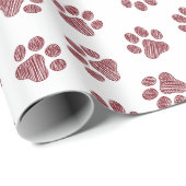 Doodle Paws, Dog Paws, Bourgogne Paws Cadeaupapier (Rol Hoek)
