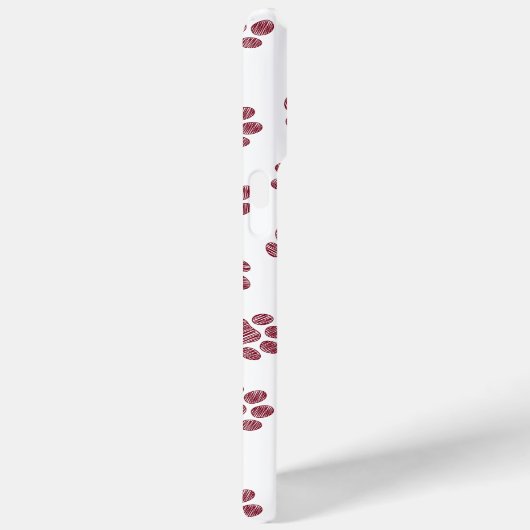 Doodle Paws, Dog Paws, Bourgogne Paws Case-Mate iPhone Case (Achterkant / Rechts)