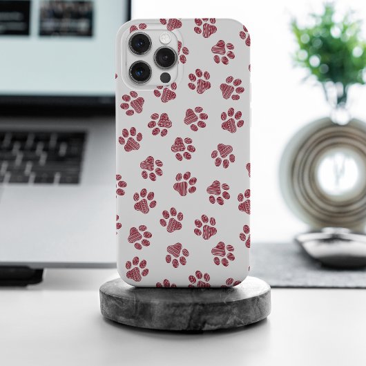 Doodle Paws, Dog Paws, Bourgogne Paws Case-Mate iPhone Case