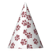 Doodle Paws, Dog Paws, Bourgogne Paws Feesthoedjes (Achterkant)