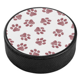 Doodle Paws, Dog Paws, Bourgogne Paws Hockey Puck