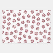 Doodle Paws, Dog Paws, Bourgogne Paws Inpakpapier Vel (Voorkant)