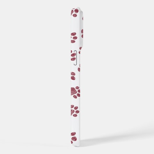 Doodle Paws, Dog Paws, Bourgogne Paws iPhone Hoesje (Rechterkant)