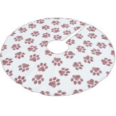 Doodle Paws, Dog Paws, Bourgogne Paws Kerstboom Rok (Gekanteld)