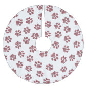 Doodle Paws, Dog Paws, Bourgogne Paws Kerstboom Rok (Voorkant)