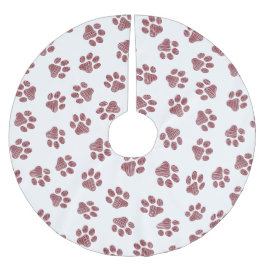 Doodle Paws, Dog Paws, Bourgogne Paws Kerstboom Rok