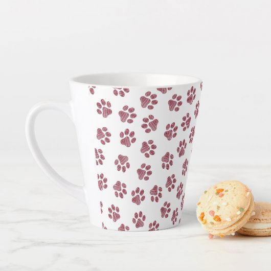 Doodle Paws, Dog Paws, Bourgogne Paws Latte Mok (In situ)