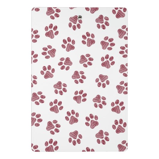 Doodle Paws, Dog Paws, Bourgogne Paws Mini Klembord (Achterkant)