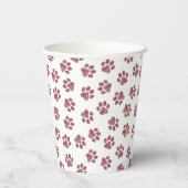 Doodle Paws, Dog Paws, Bourgogne Paws Papieren Bekers (Achterkant)