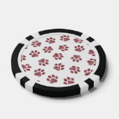 Doodle Paws, Dog Paws, Bourgogne Paws Poker Chips (Enkel)