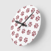 Doodle Paws, Dog Paws, Bourgogne Paws Ronde Klok (Hoek)