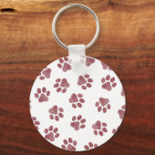 Doodle Paws, Dog Paws, Bourgogne Paws Sleutelhanger (Voorkant)