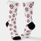 Doodle Paws, Dog Paws, Bourgogne Paws Sokken (Gebogen)