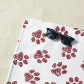 Doodle Paws, Dog Paws, Bourgogne Paws Strandlaken (In situ)