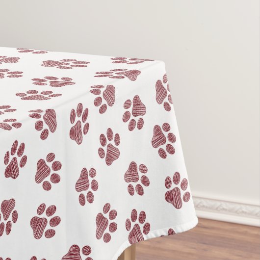 Doodle Paws, Dog Paws, Bourgogne Paws Tafelkleed (Voorbeeld)
