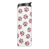 Doodle Paws, Dog Paws, Bourgogne Paws Thermosbeker (Gedraaid links)