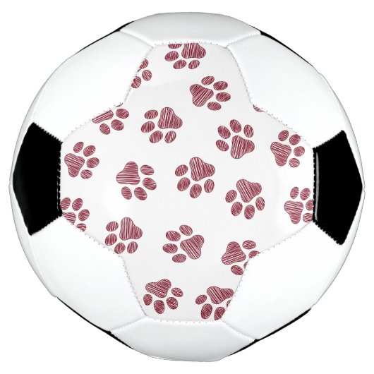 Doodle Paws, Dog Paws, Bourgogne Paws Voetbal (Gedraaid)