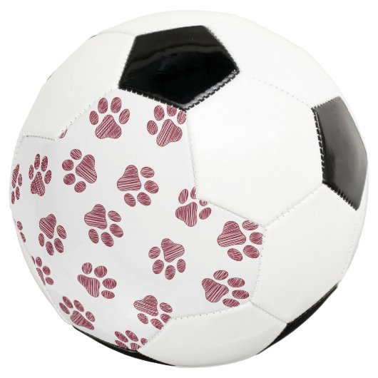 Doodle Paws, Dog Paws, Bourgogne Paws Voetbal (Drie kwart)