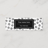 Doodle Paws, Dog Paws, Cat Paws, Black Paws Mini Visitekaartje (Achterkant)