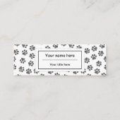 Doodle Paws, Dog Paws, Cat Paws, Black Paws Mini Visitekaartje (Achterkant)