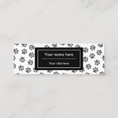 Doodle Paws, Dog Paws, Cat Paws, Black Paws Mini Visitekaartje (Achterkant)