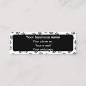 Doodle Paws, Dog Paws, Cat Paws, Black Paws Mini Visitekaartje (Voorkant)