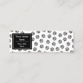 Doodle Paws, Dog Paws, Cat Paws, Black Paws Mini Visitekaartje (Achterkant)