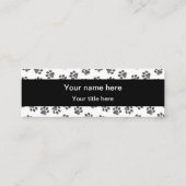 Doodle Paws, Dog Paws, Cat Paws, Black Paws Mini Visitekaartje (Achterkant)