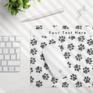 Doodle Paws, Dog Paws, Cat Paws, Black Paws Muismat
