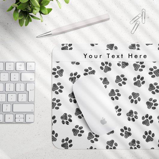 Doodle Paws, Dog Paws, Cat Paws, Black Paws Muismat