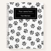 Doodle Paws, Dog Paws, Cat Paws, Black Paws Notitieboek (Voorkant)