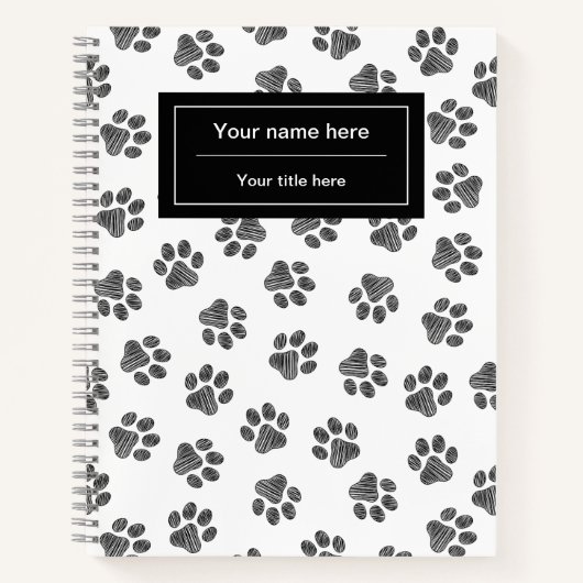 Doodle Paws, Dog Paws, Cat Paws, Black Paws Notitieboek (Voorkant)